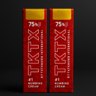 2 PACK TKTX Rojo 75% – Crema para el cuidado de la piel antes del tatuaje
