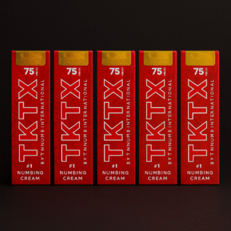 5Pack TKTX Rojo 75% – Crema para el cuidado de la piel antes del tatuaje